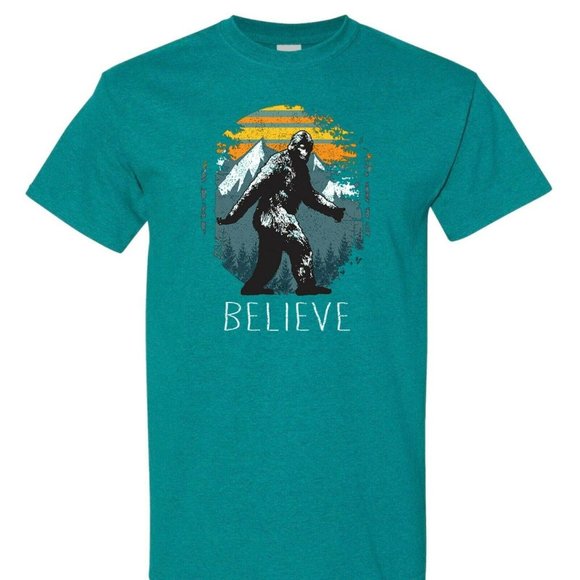 Sasquatch Believe Mountains Bigfoot Short Sleeve - Picture 3 of 10